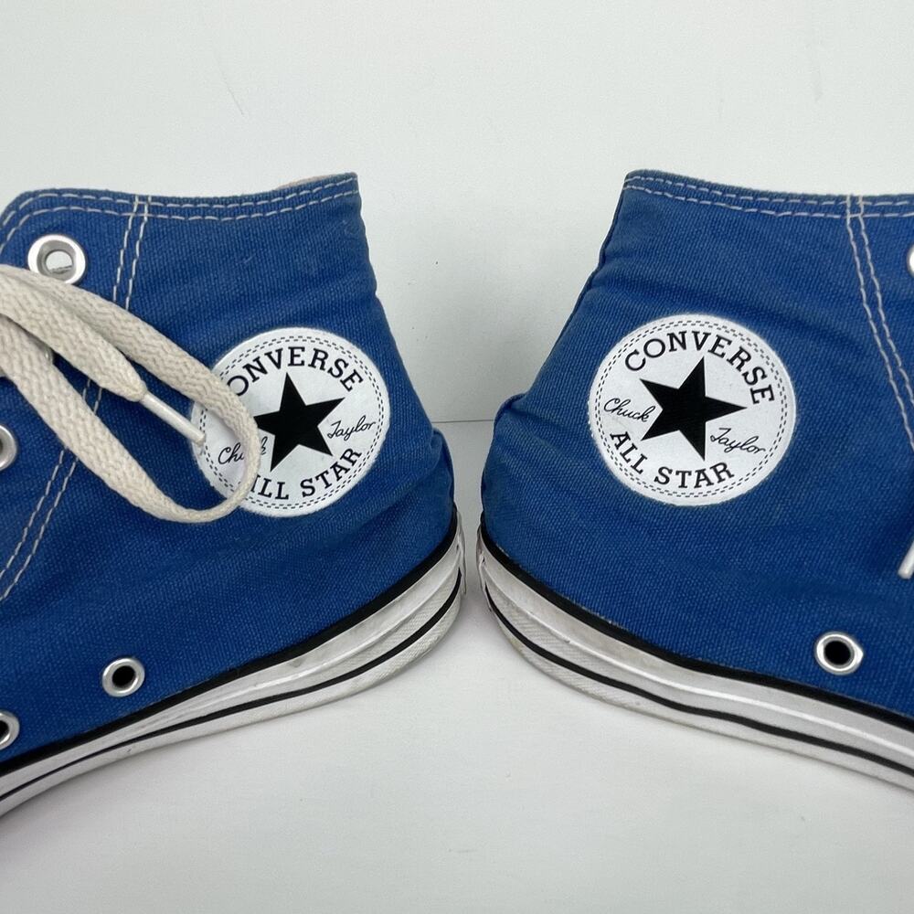 Converse Women's Sz 9 / Mens Sz 7 Blue Chuck Taylor All Star High Top Sneakers - Picture 4 of 16